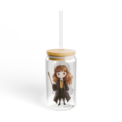 Harry Potter Character Sipper Glass, 16oz, Magical Drinkware for Fans, Gift for Birthdays, Parties, Hogwarts Themed Events, Cute Collectible
