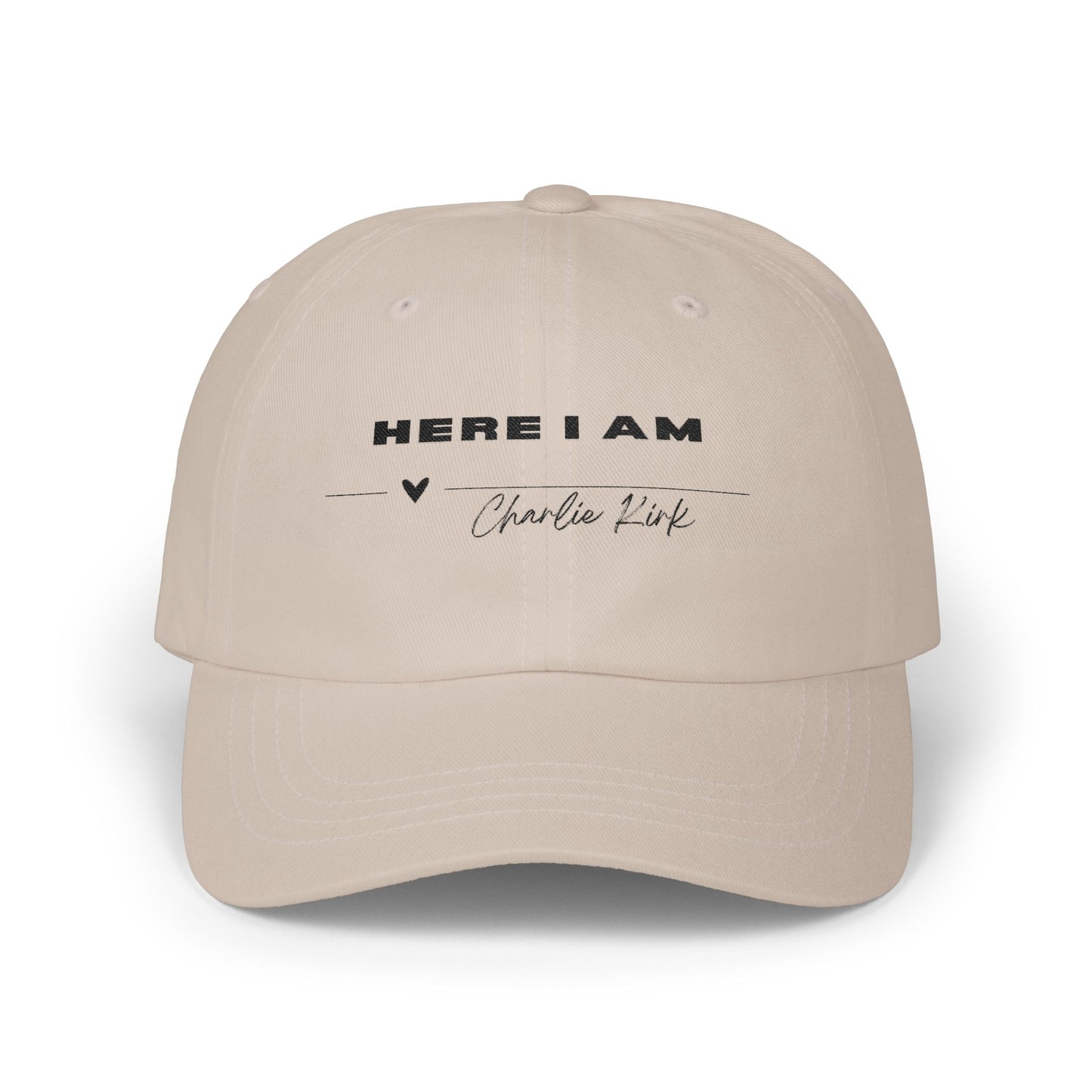 HERE I AM - Charlie Kirk, Classic Baseball Cap