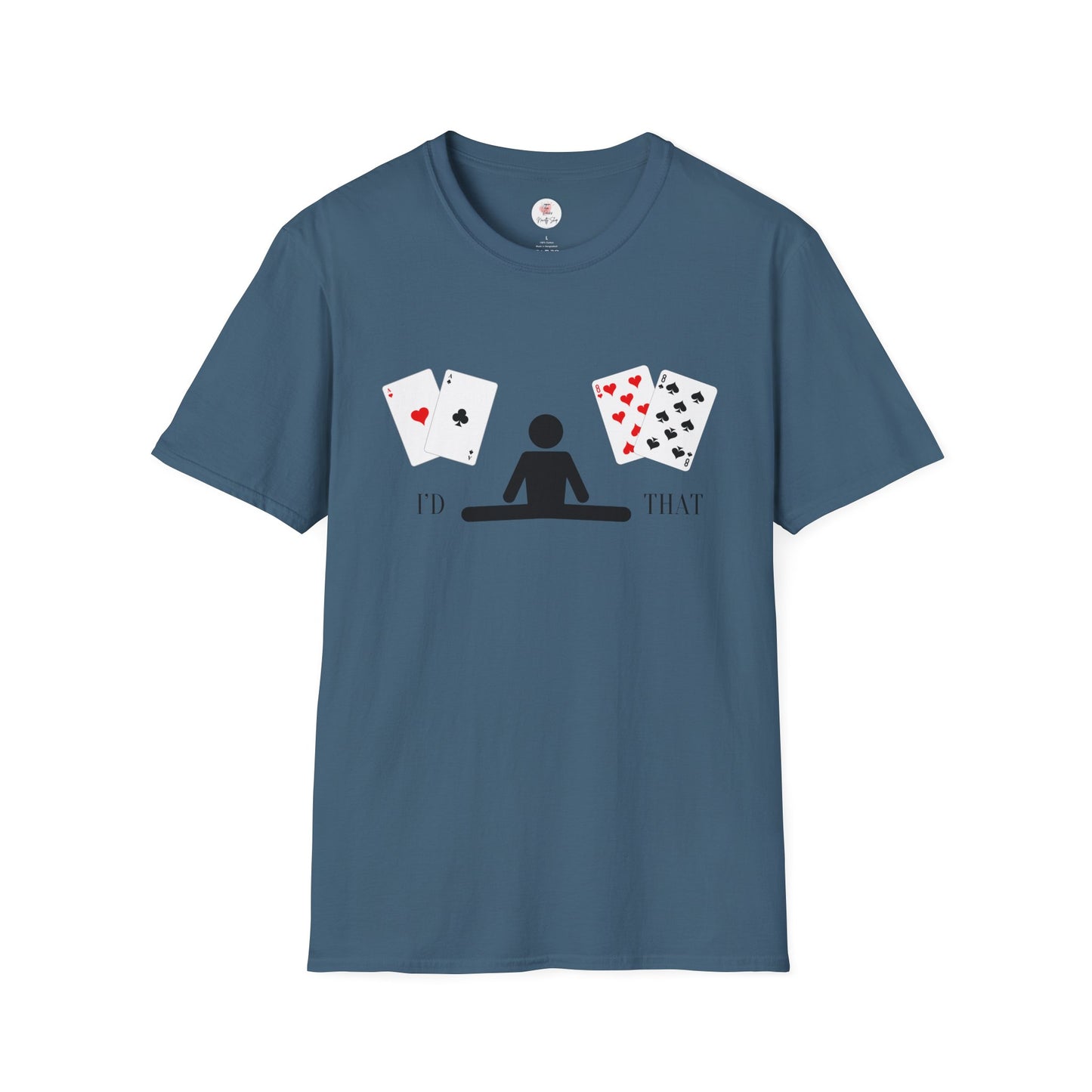 Blackjack T-Shirt — 'I'd Split That' Card Dealer Graphic Tee