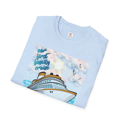 Cruise Ship Tee — "Our First Family Cruise" Adult T-Shirt