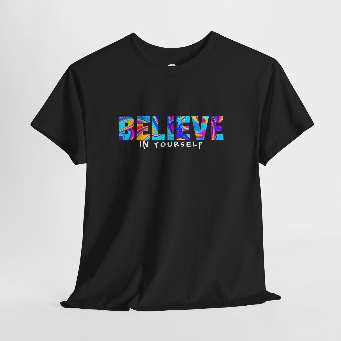 Colorful 'Believe in Yourself' Motivational Shirt