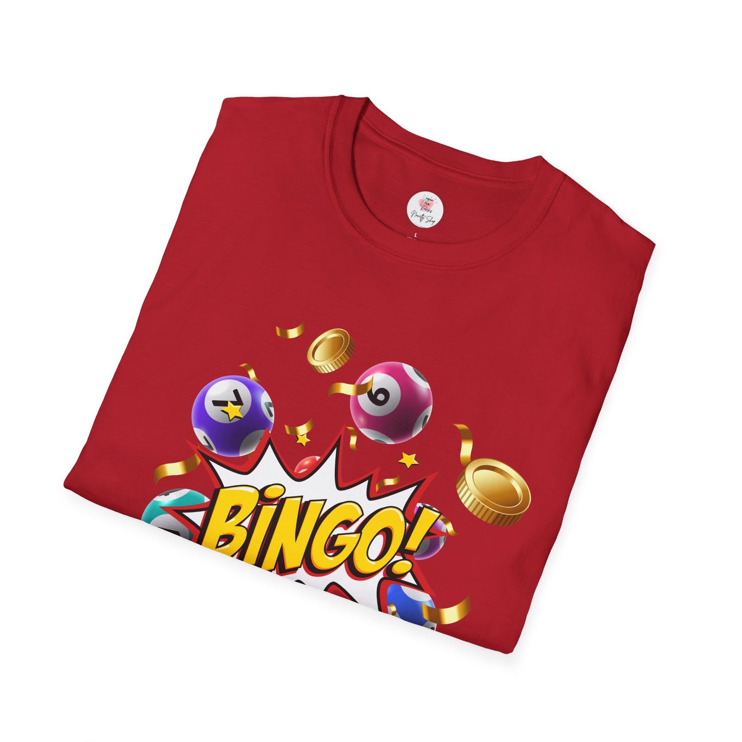 Bingo Balls Graphic T-Shirt — "BINGO!" Colorful Game Night Tee