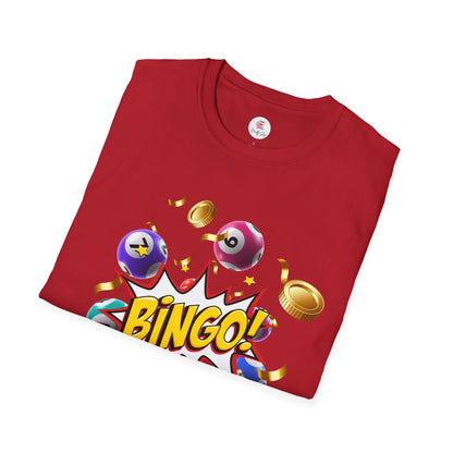 Bingo Balls Graphic T-Shirt — "BINGO!" Colorful Game Night Tee