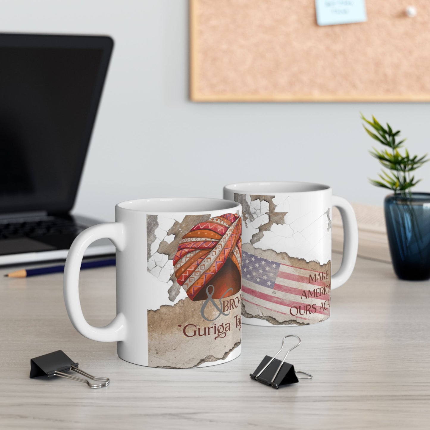 Patriotic Ceramic  11 oz Mug — Turban & Bro-man "Guriga Tag!"