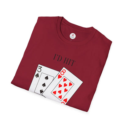 I'd Hit That Playing Cards T-Shirt — Blackjack Tee