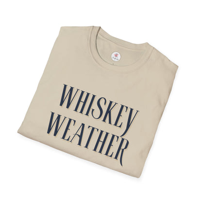 Whiskey Weather T-Shirt – Vintage Script Fall Drinking Tee