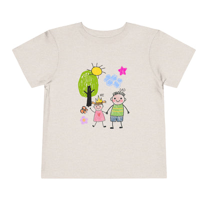 Toddler Tee — Cute Hand-Drawn 'Me & Dad' Family Shirt for Kids