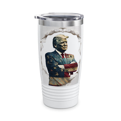 Patriotic Trump Peace Through Strength Tumbler, 20oz