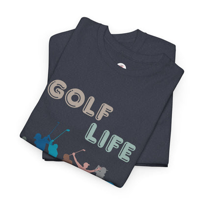 Golf Life T-Shirt — Colorful Golfer Silhouettes Tee