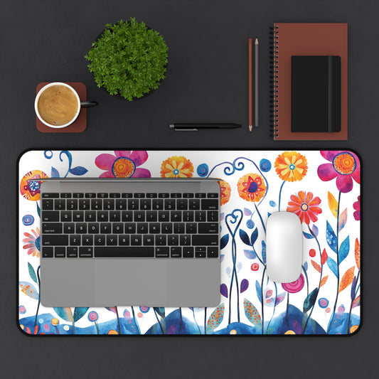 Colorful Floral Desk Mat