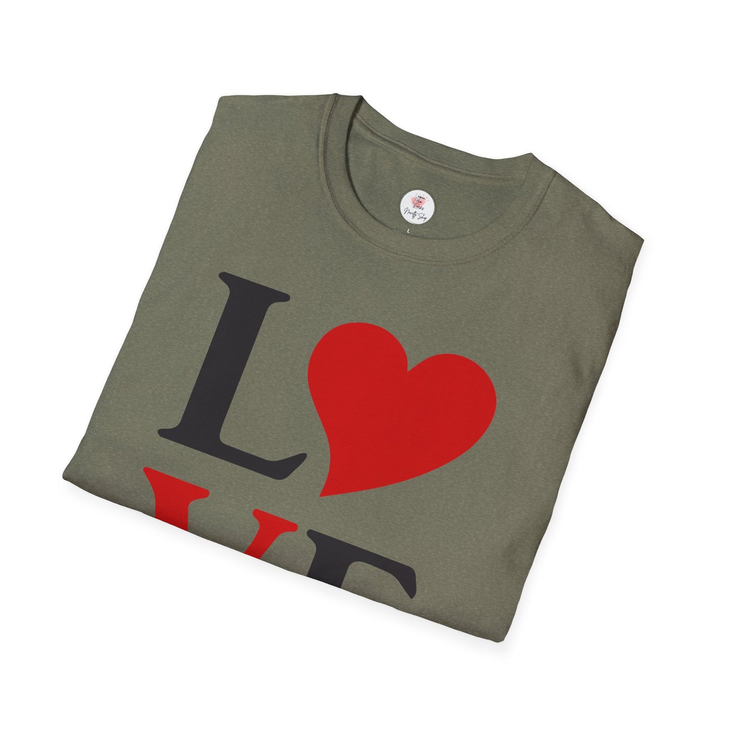 L Heart V E  T-Shirt — Classic Romance Graphic Tee