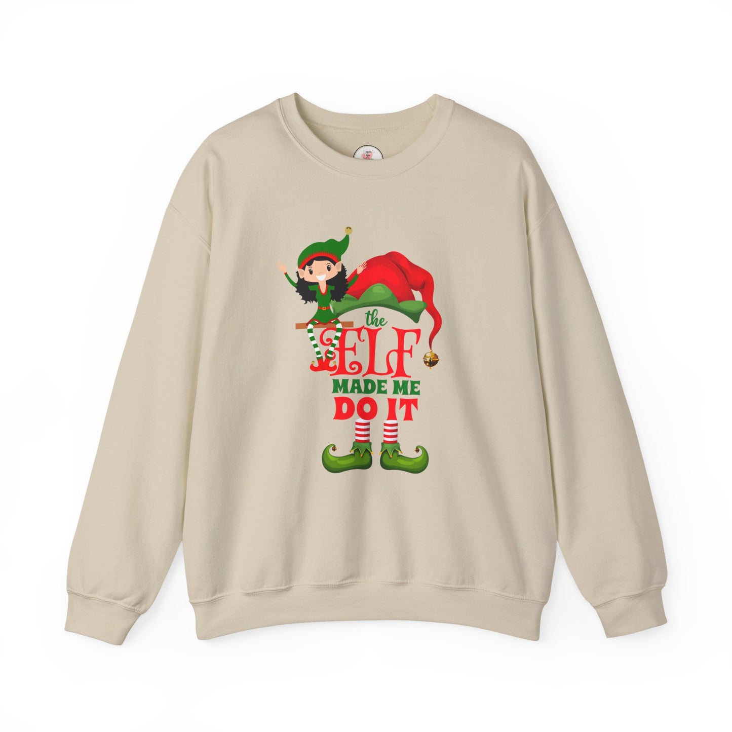 Holiday Crewneck Sweatshirt - 'The Elf Made Me Do It'