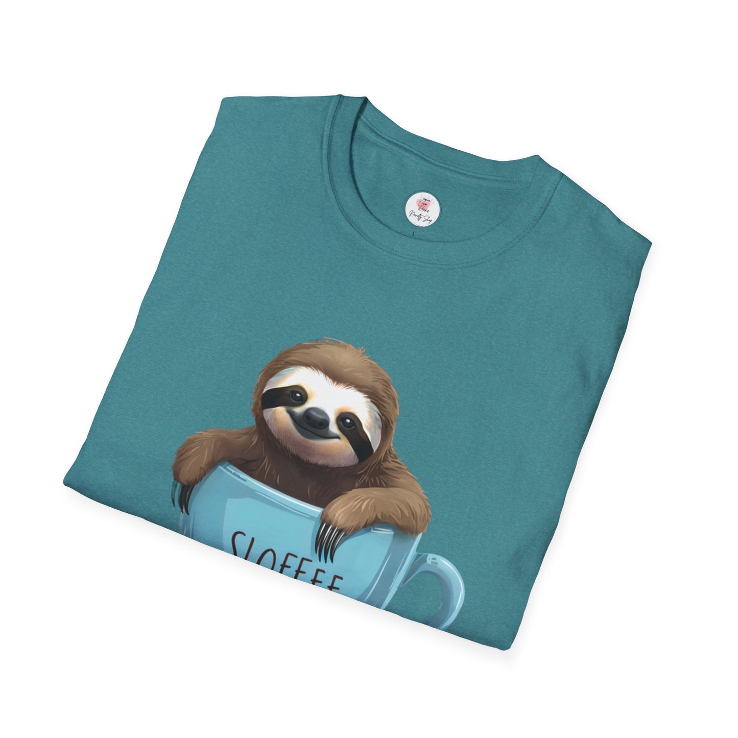 Sloffee Sloth Coffee Cup T-Shirt