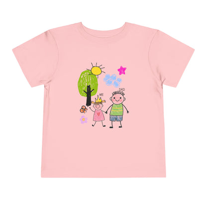 Toddler Tee — Cute Hand-Drawn 'Me & Dad' Family Shirt for Kids