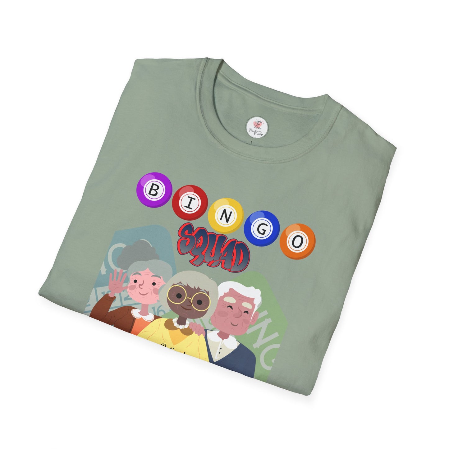 Bingo Squad T-Shirt — Cute Senior Friends Bingo Night Graphic Tee