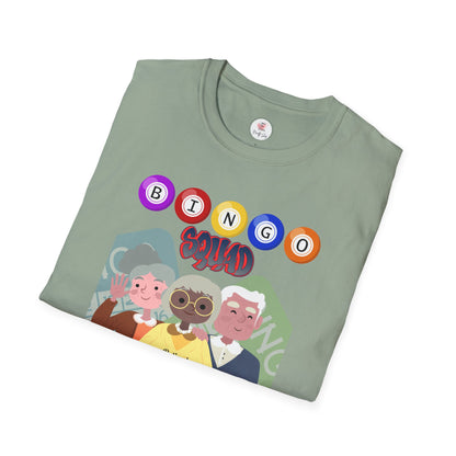 Bingo Squad T-Shirt — Cute Senior Friends Bingo Night Graphic Tee