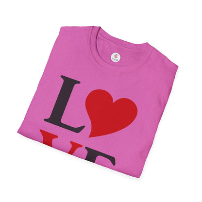 L Heart V E  T-Shirt — Classic Romance Graphic Tee