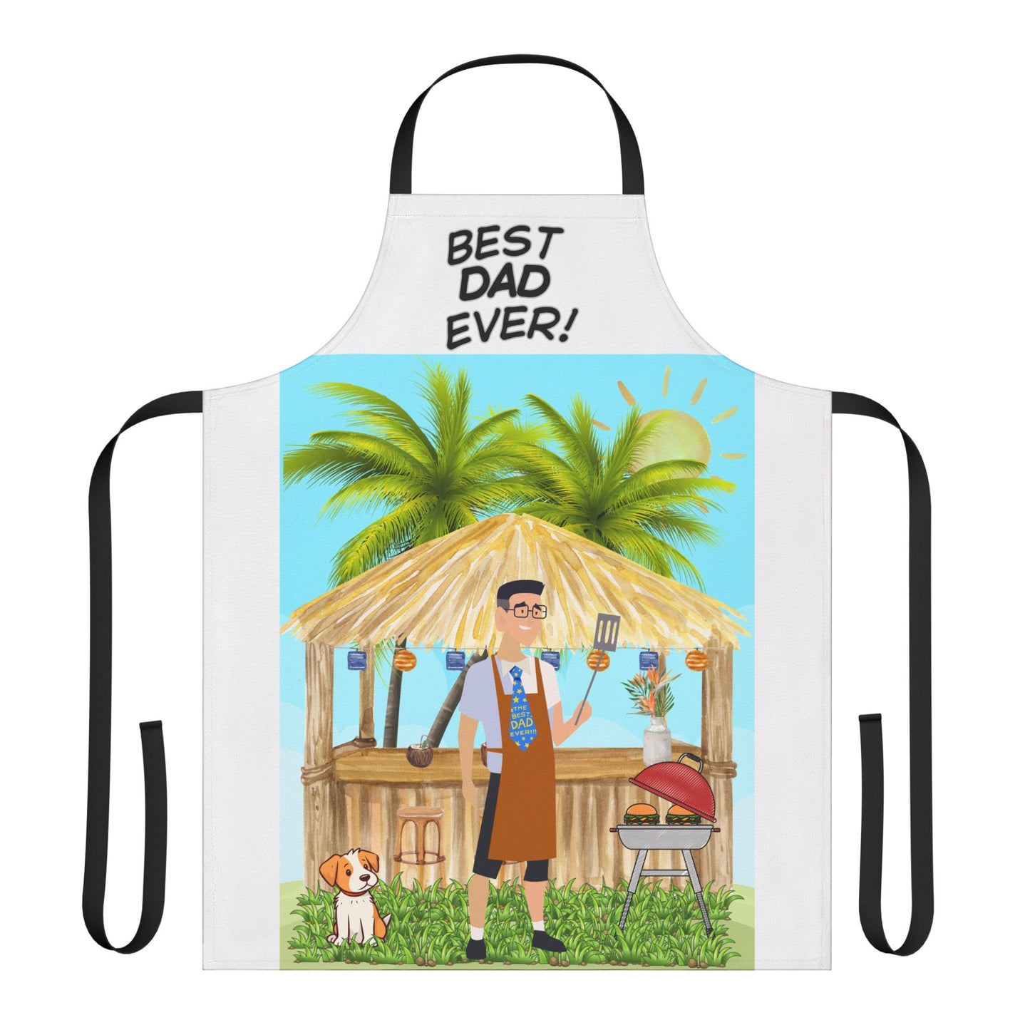 Best Dad Ever! Tropical BBQ Father's Day Apron