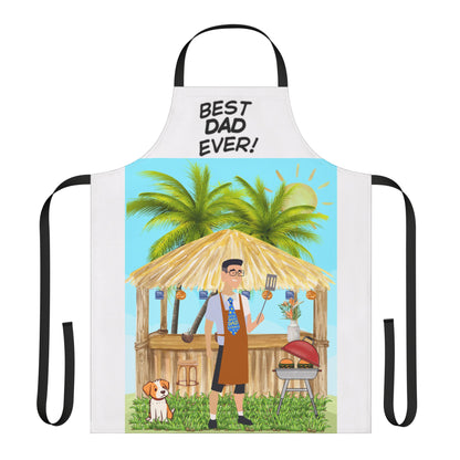 Best Dad Ever! Tropical BBQ Father's Day Apron