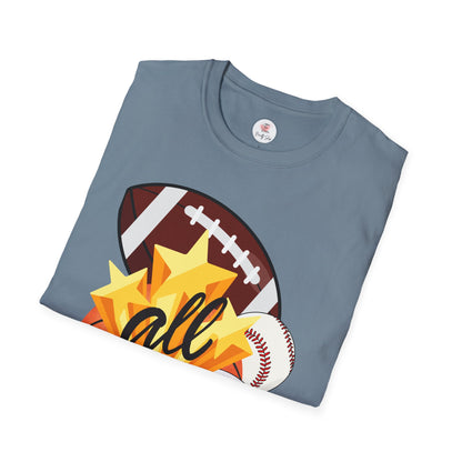 All Sports Graphic T-Shirt — Multi-Sport Soccer Basketball Football Baseball Design