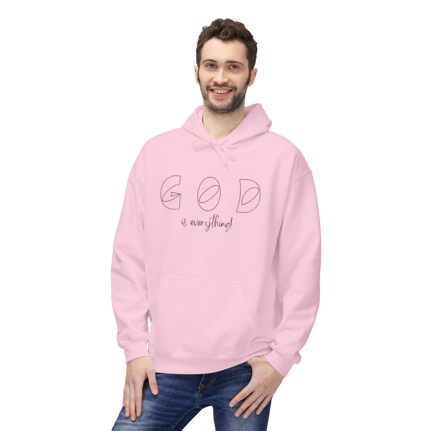 God Is Everything Minimal Faith Hoodie — Inspirational Christian Pullover