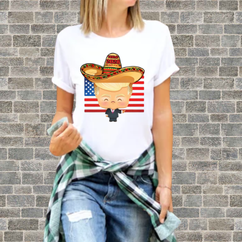 Trump 2028 Mexican Sombrero  Patriotic T-shirt
