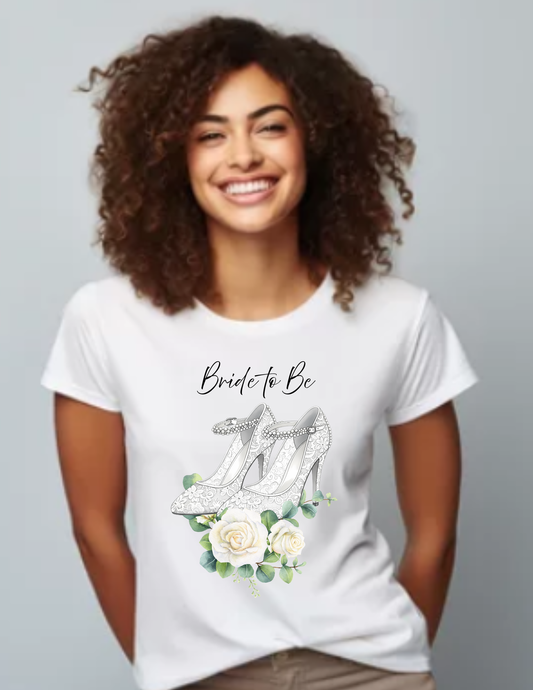 Bride To Be Tee — Bridal Heels & Rose Women's T-Shirt