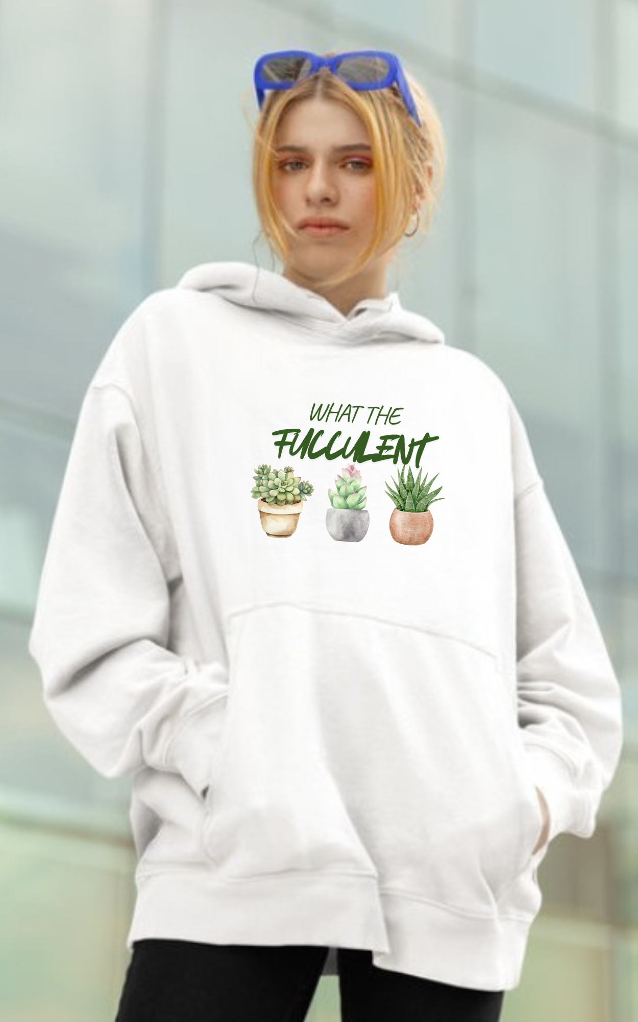 Funny What The Fucculent Hoodie — Funny Succulent Plant Pullover