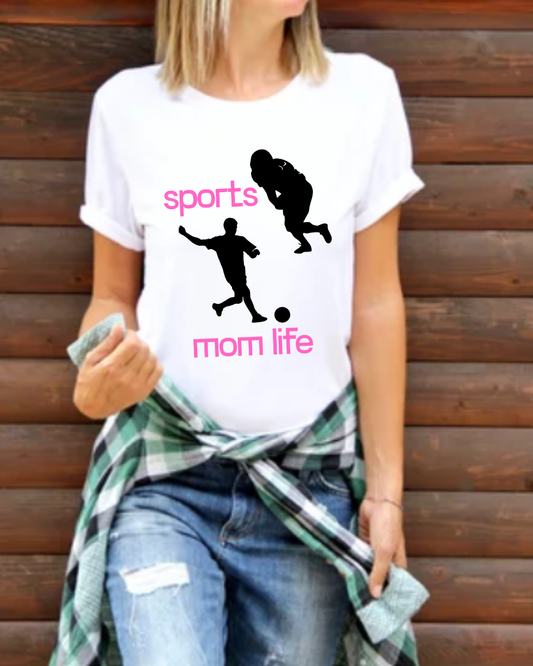 Sports Mom Life T-Shirt — Football & Soccer Mom Graphic Tee