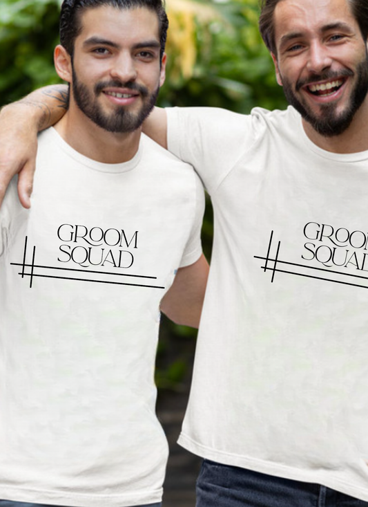 Groom Squad Tee - Elegant and Minimalist Wedding T‑Shirt
