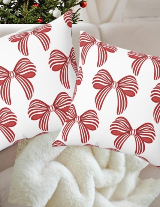 Holiday Bow Decorative Pillow
