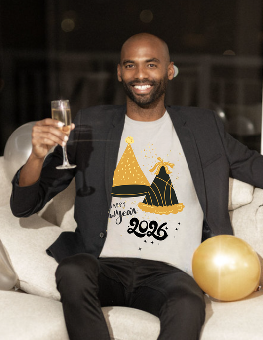 2026 New Year Party T-Shirt — "Happy New Year 2026" Celebration Tee