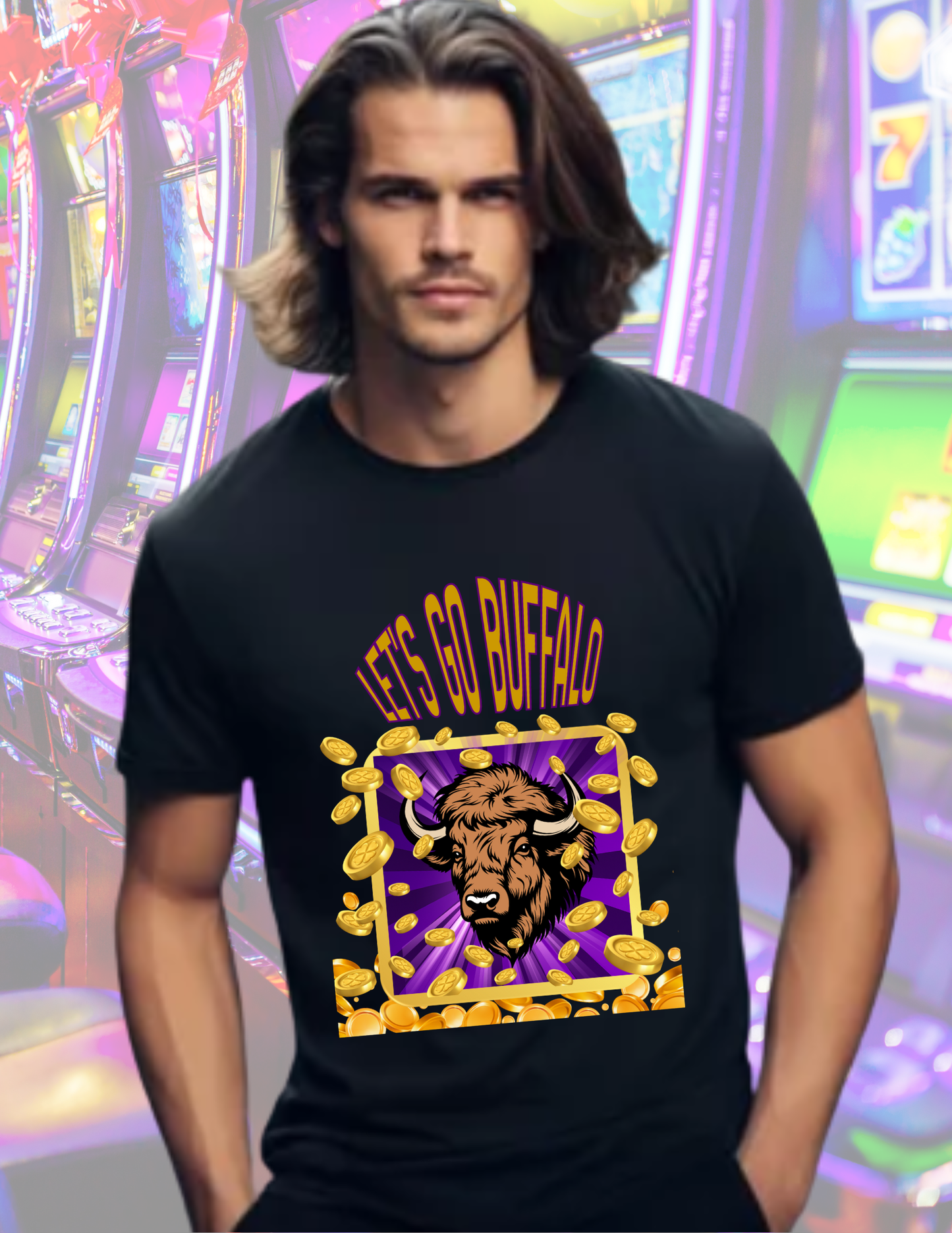 Let’s Go Buffalo Gaming T‑Shirt — Casino Tee