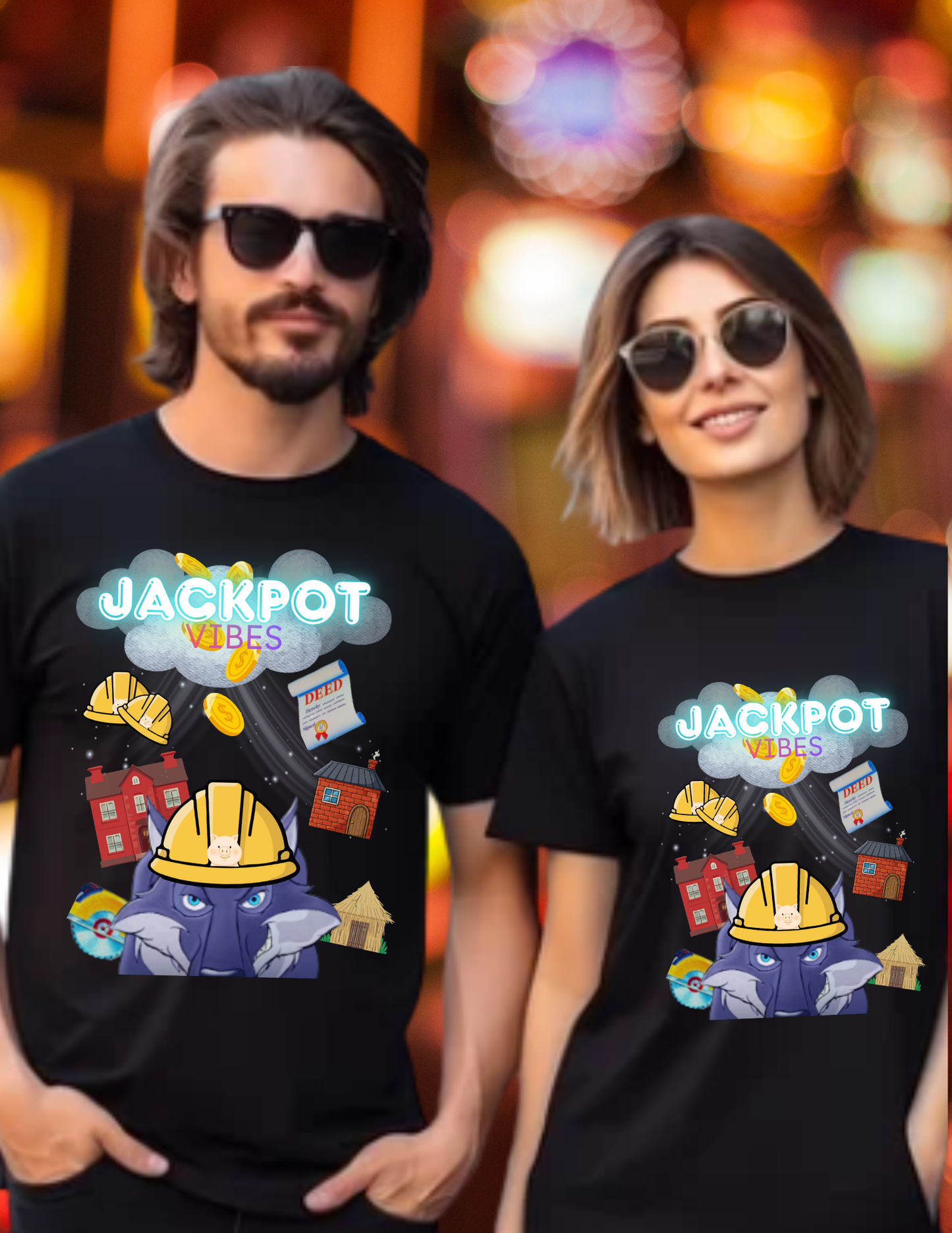 Jackpot Vibes T-Shirt — Huff-Puff and Blow a Win