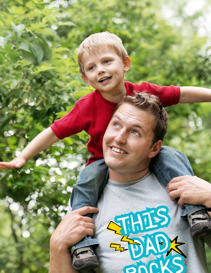 This Dad Rocks T-Shirt — Fun Retro Lightning Father’s Day Tee