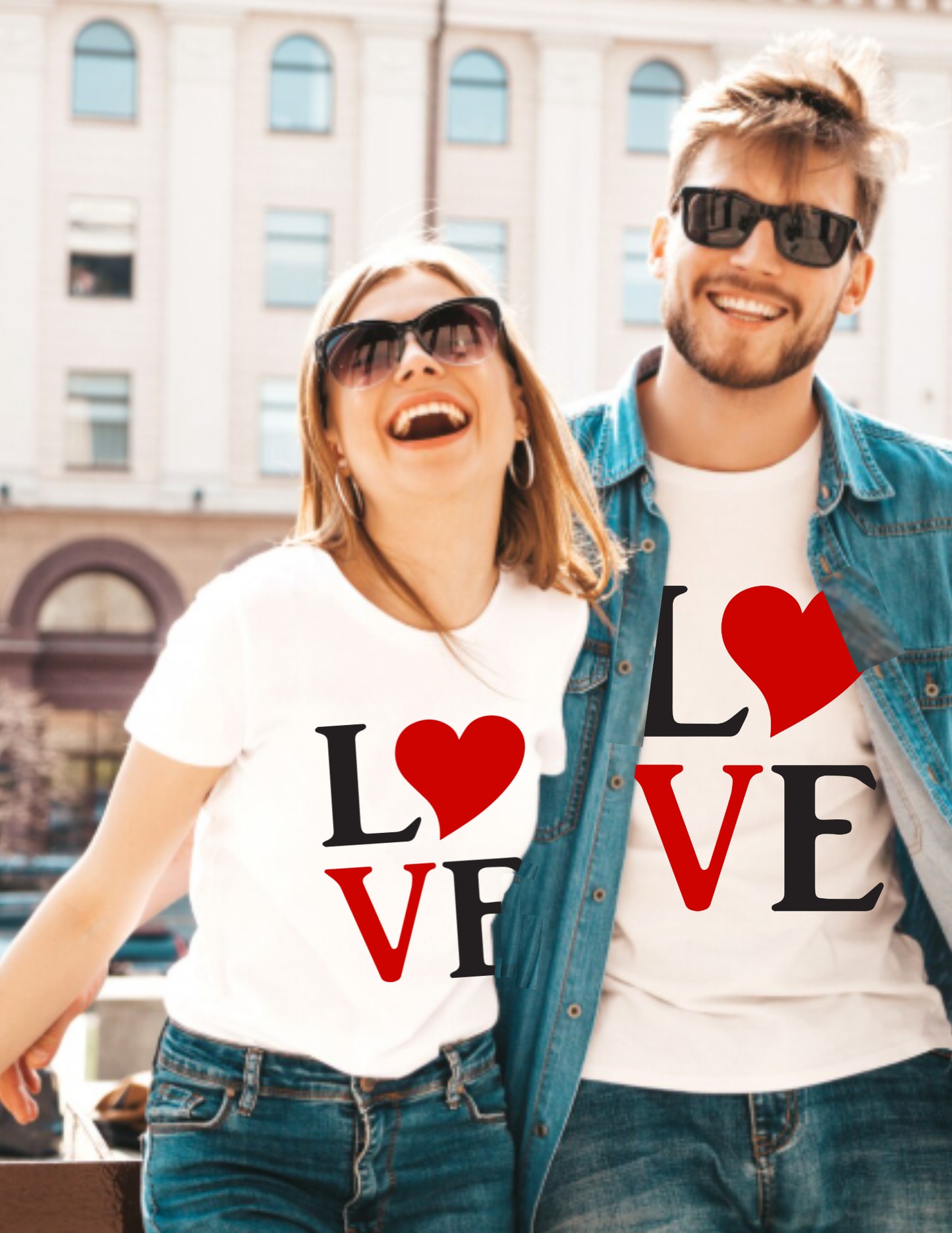 L Heart V E  T-Shirt — Classic Romance Graphic Tee