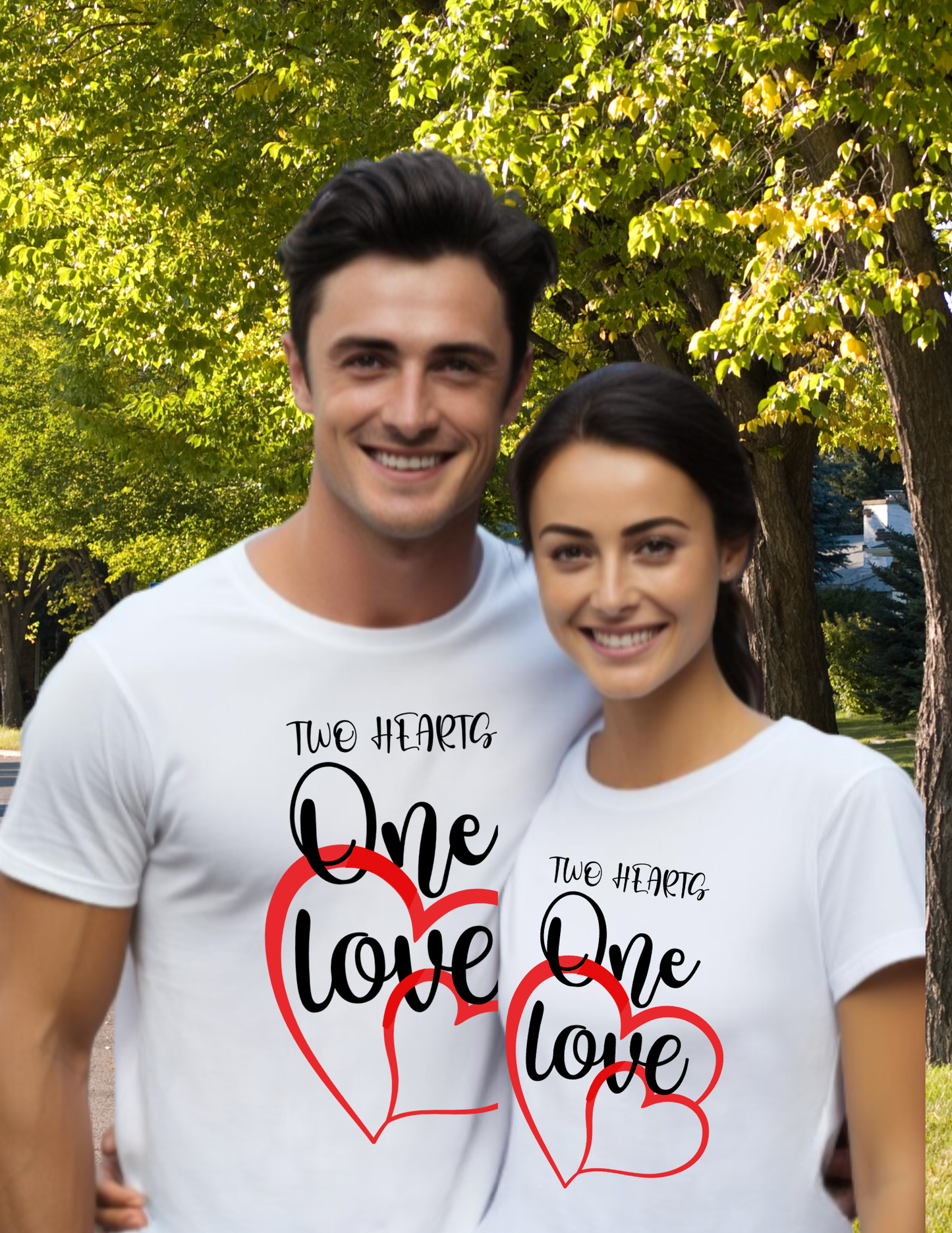 Two Hearts - One Love T-Shirt — "We Are One" Graphic Tee