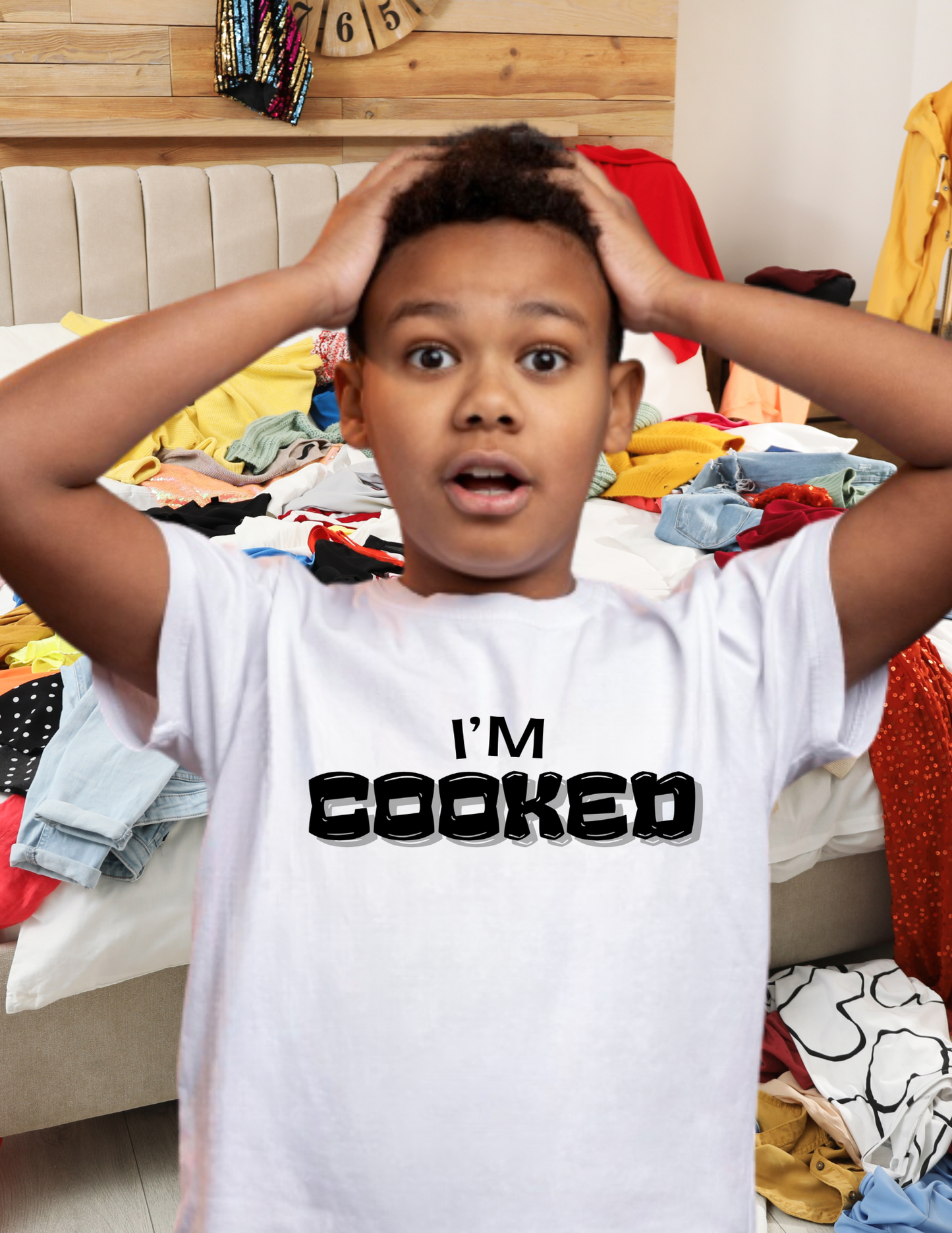 Kids Tee — "I'm Cooked" Funny Graphic Shirt for Kids