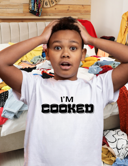 Kids Tee — "I'm Cooked" Funny Graphic Shirt for Kids