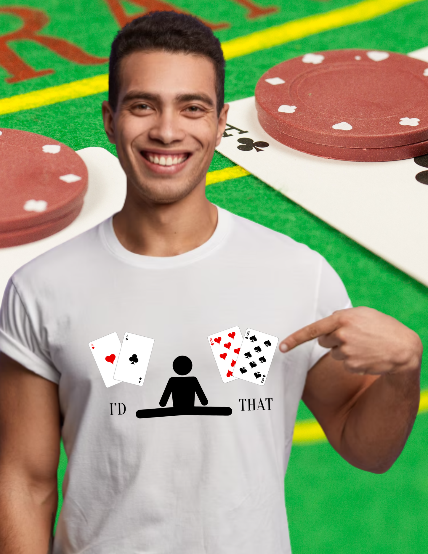 Blackjack T-Shirt — 'I'd Split That' Card Dealer Graphic Tee