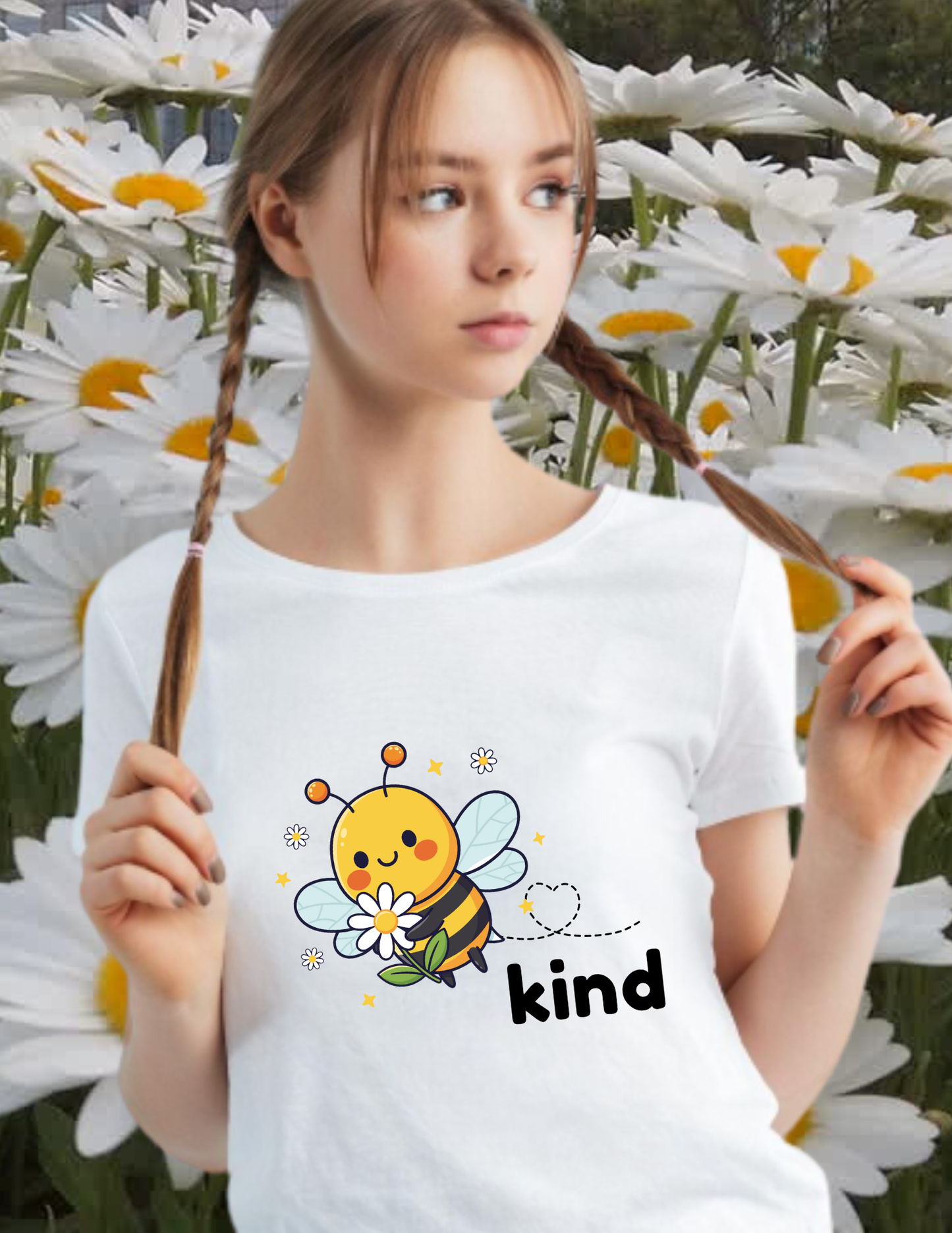 Kids Bee "Kind" T-Shirt — Cute Bumblebee Graphic Youth Tee