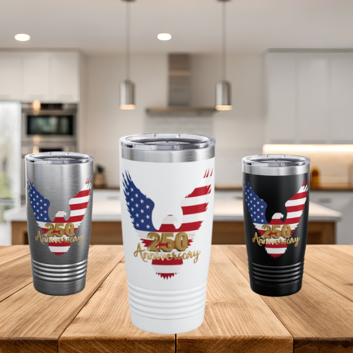 250th Anniversary American Eagle Tumbler - 20-oz Patriotic Travel Cup