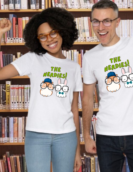The Nerdies! Cute Animal Nerds Graphic T-Shirt