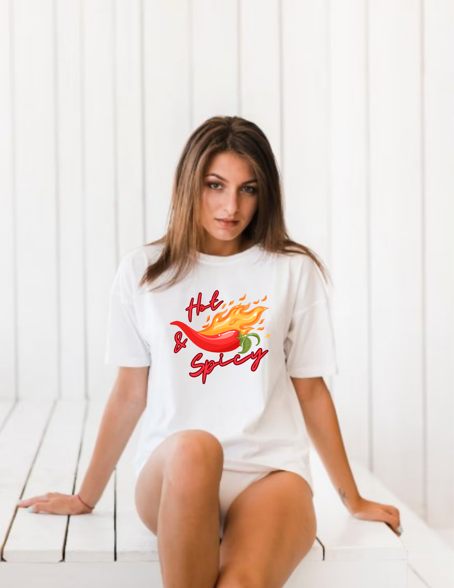 Hot & Spicy T-Shirt — Flaming Chili Pepper Graphic Tee