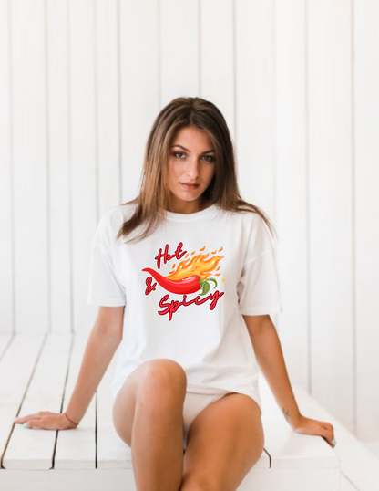 Hot & Spicy T-Shirt — Flaming Chili Pepper Graphic Tee