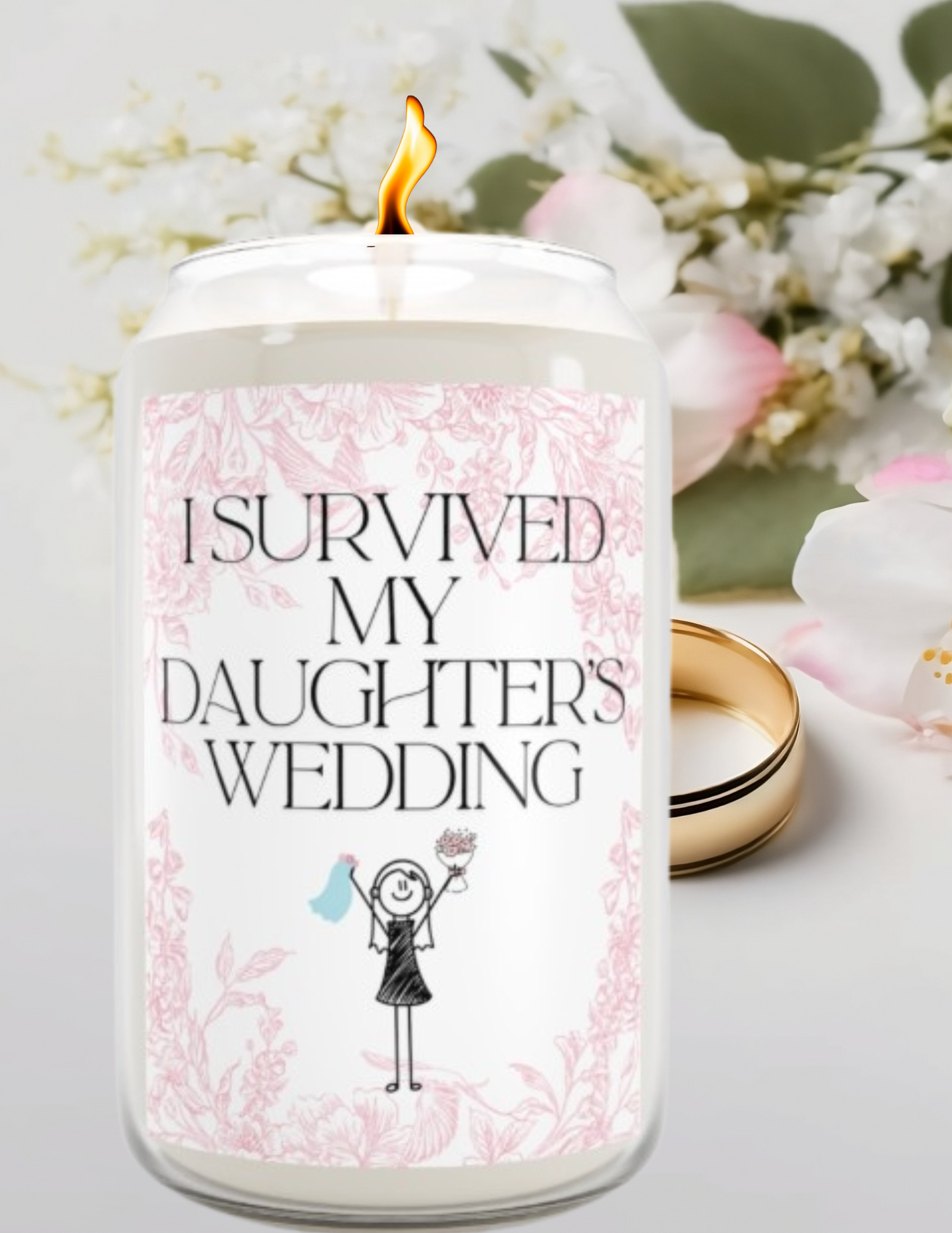 I Survived My Daughter's Wedding Scented Candle — 13.75-oz Soy