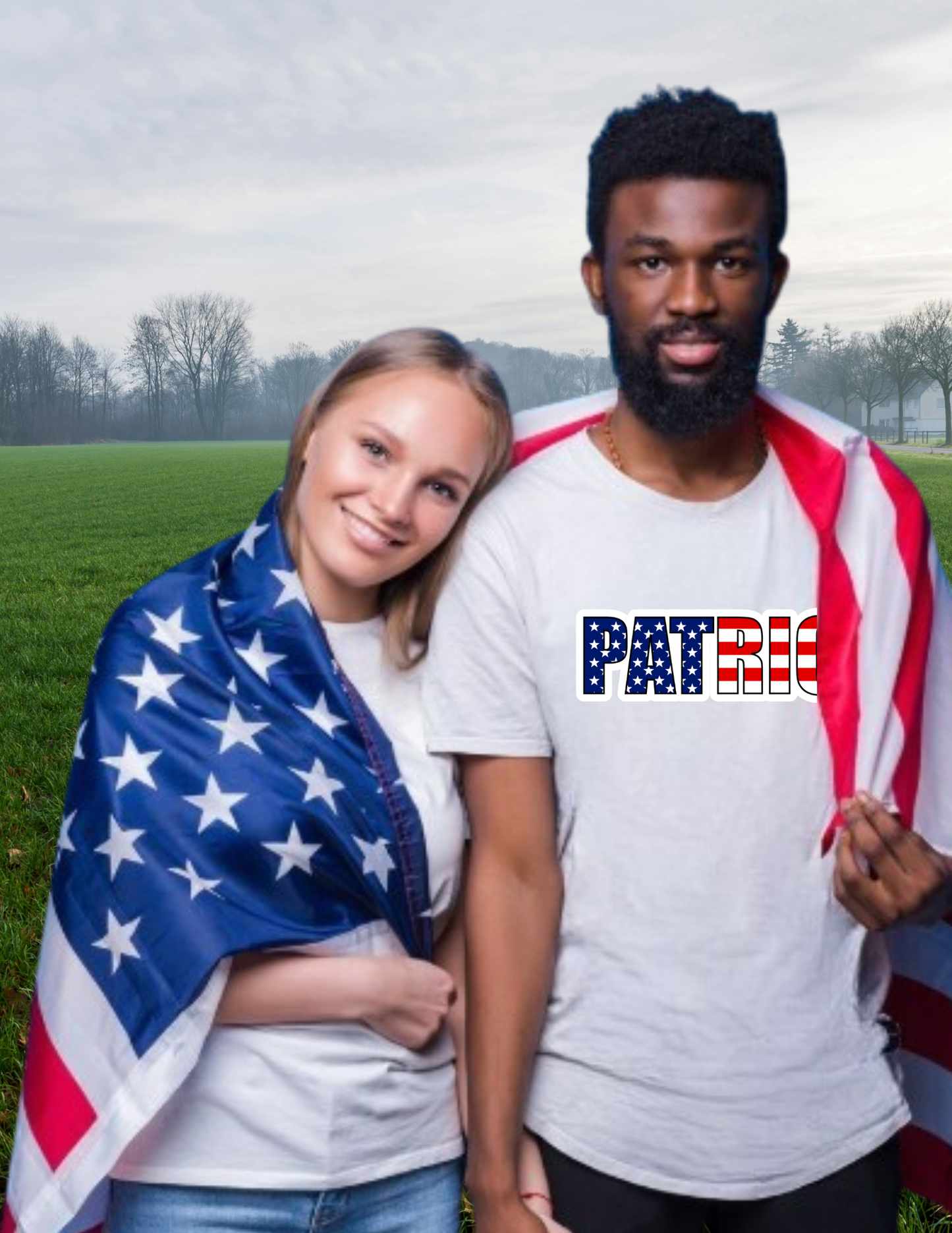 Patriot Flag Tee — "PATRIOT" American Flag Graphic T-Shirt