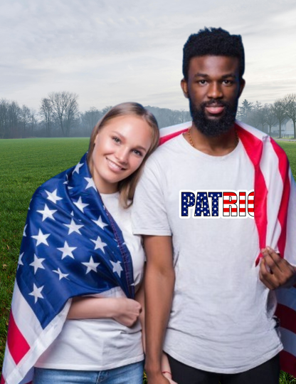 Patriot Flag Tee — "PATRIOT" American Flag Graphic T-Shirt