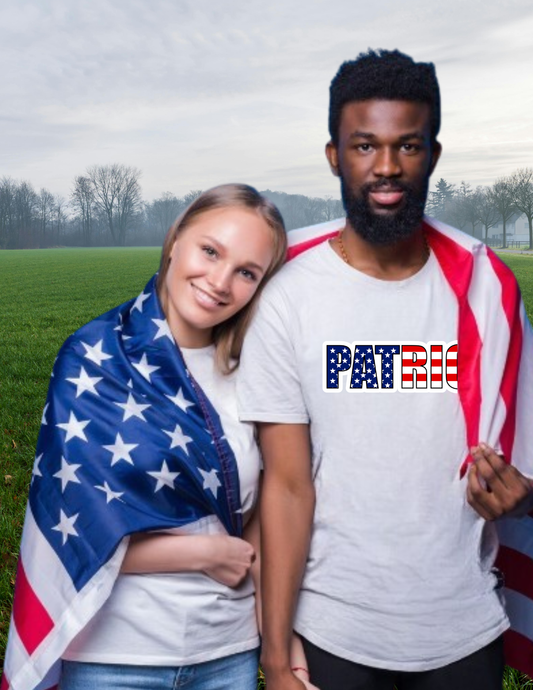 Patriot Flag Tee — "PATRIOT" American Flag Graphic T-Shirt