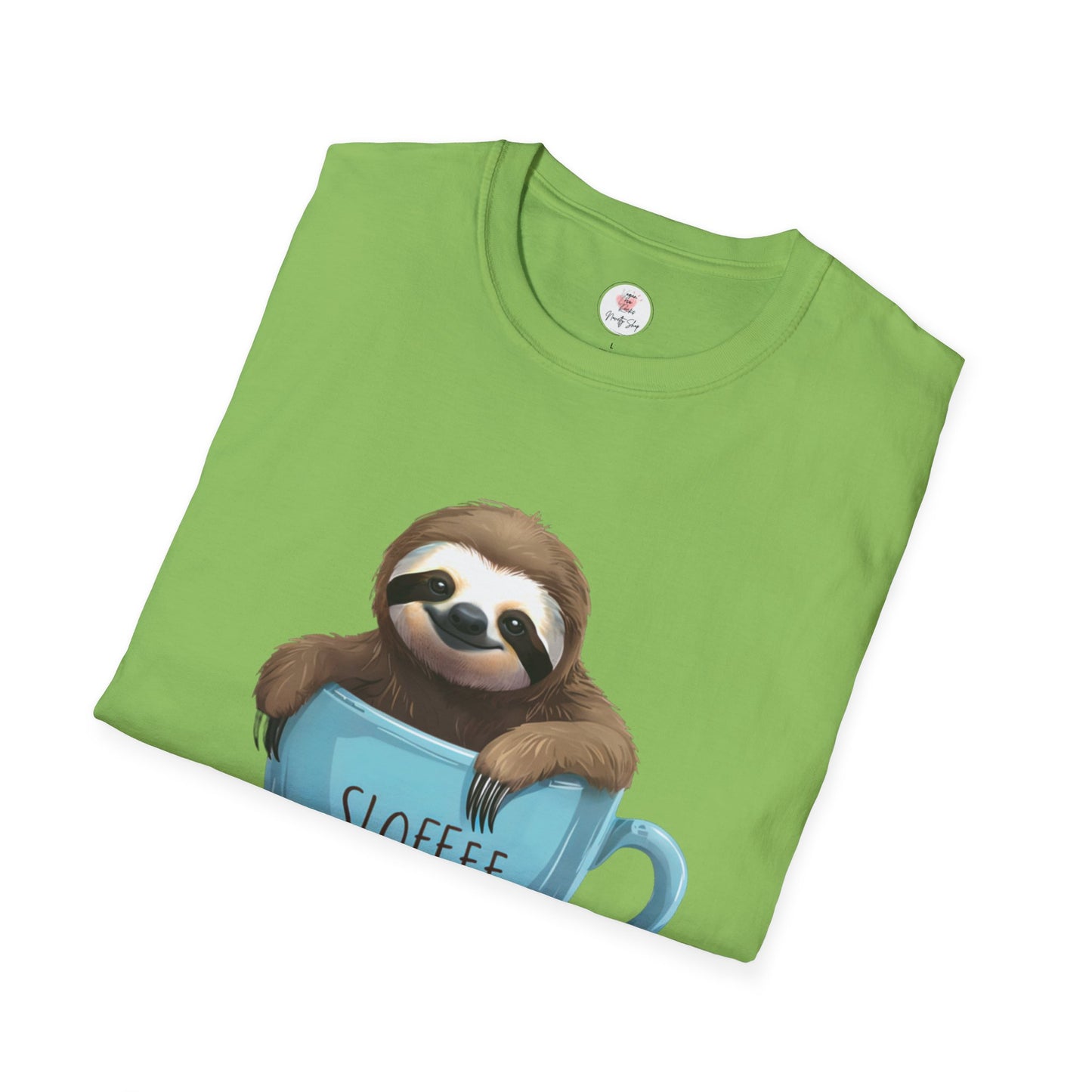 Sloffee Sloth Coffee Cup T-Shirt